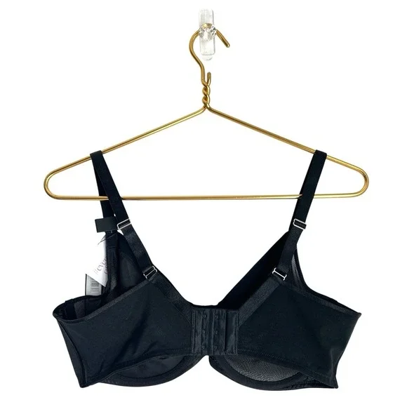 NWT Curvy Couture 36DDD Sheer Mesh Full Coverage Bra Black Sexy Support NEW - Picture 4 of 5